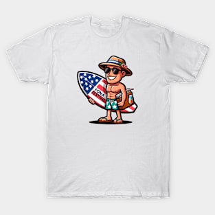 A Whimsical Tribute to American Culture in Cartoon Style T-Shirt T-Shirt